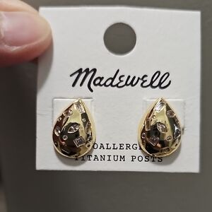 Madewell Gold and Silver Teardrop Earrings